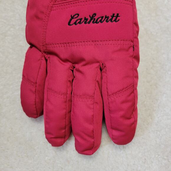 EUC Women's L Carhartt  Waterproof Insulated Ripstrop Fabric Gloves Knit Cuff - Picture 4 of 14